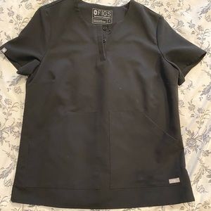 FIGS Limited Edition Black Scrub Top
